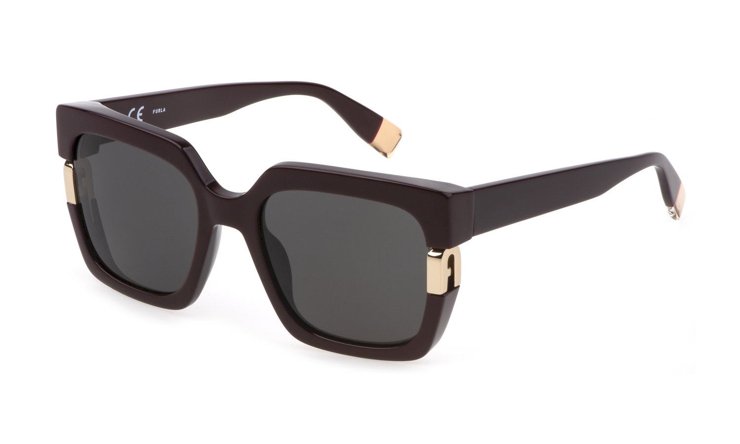 0190605395394 - Damen SFU624 0G96 Gläser SONNENBRILLEN Acetat Bordeaux Grau Quadratisch Normal 0190605395394 - Damen SFU624 0G96 Gläser SONNENBRILLEN Acetat Bordeaux Grau Quadratisch Normal