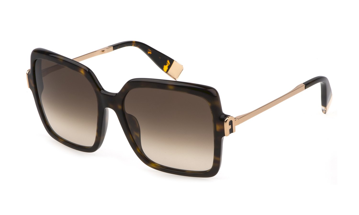 0190605395585 - Damen SFU626 0706 Gläser SONNENBRILLEN Acetat Havanna Braun Quadratisch Normal Schattiert