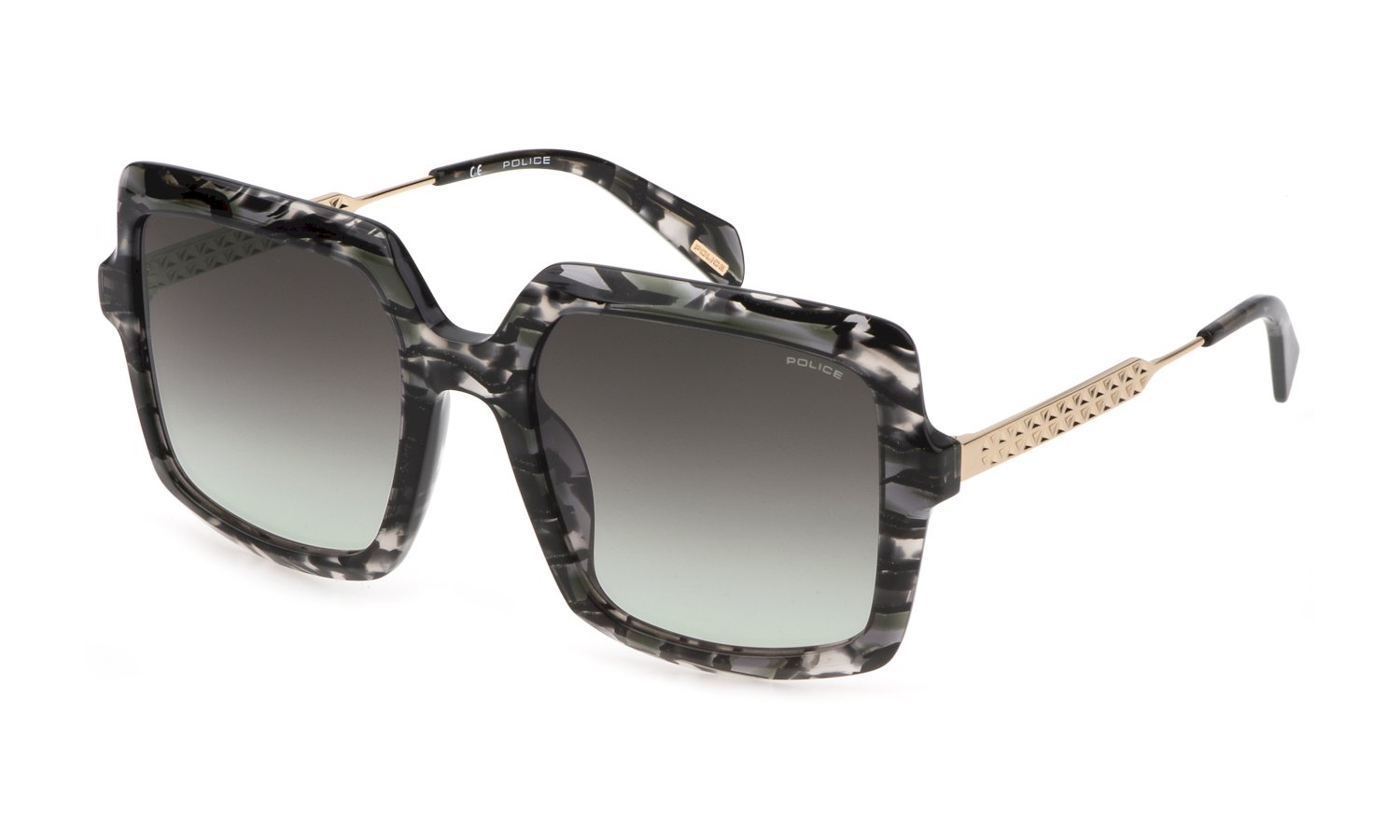 0190605412893 - Damen SPLG20 FAME 2 06RT Gläser SONNENBRILLEN Acetat Schwarz Grau Quadratisch Normal Schattiert