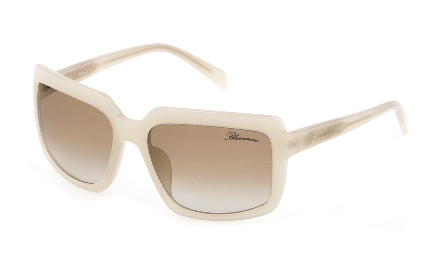 0190605414477 - Damen SBM804 09XL Gläser SONNENBRILLEN Acetat Weiß Braun Quadratisch Normal Schattiert