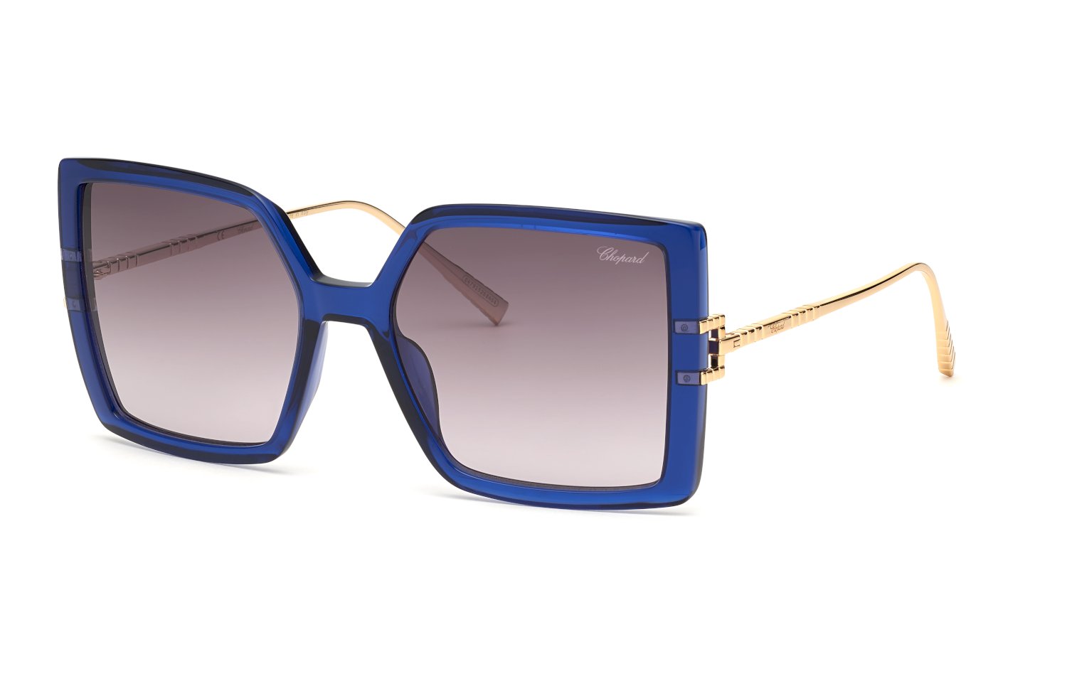 0190605421727 - Frau SCH334M 06NA Gläser SONNENBRILLEN Acetat Blau Rauch Schmetterling Anti -Reflex Schattiert