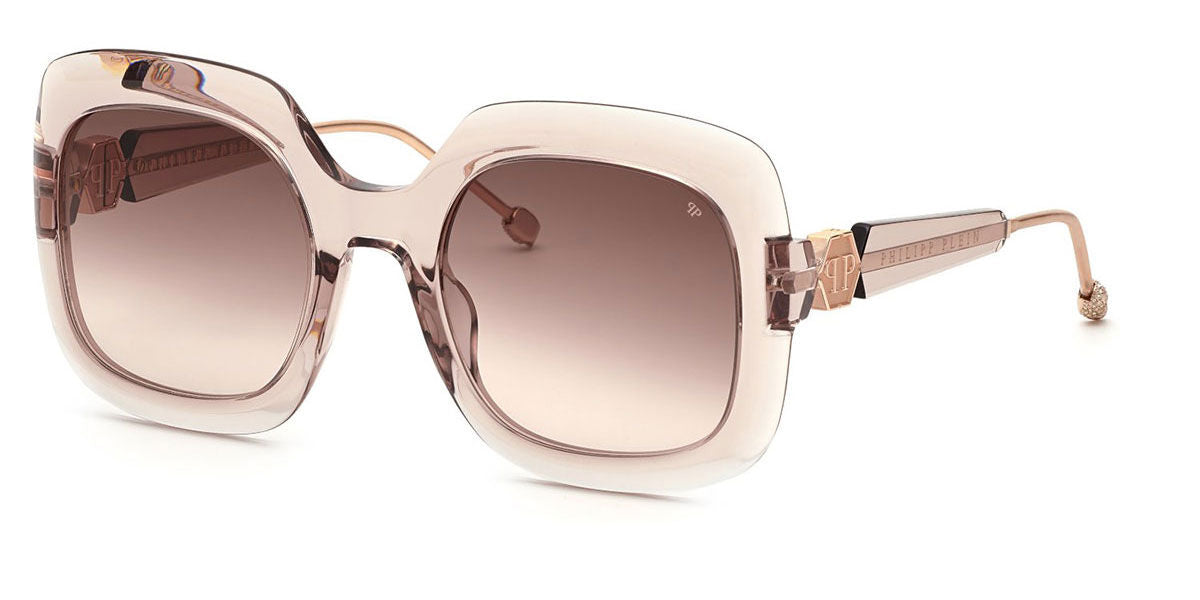 0190605423738 - Damen SPP065S Plein Queen 07T1 Gläser SONNENBRILLEN Acetat Beige Braun Geometrisch  Schattiert