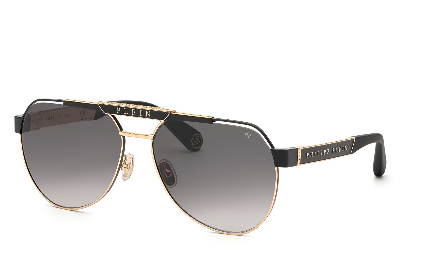 0190605423905 - Herren SPP073M PLEIN MILITARY 302 Gläser SONNENBRILLEN Metall Gold Rauch Pilot Normal Schattiert 0190605423905 - Herren SPP073M PLEIN MILITARY 302 Gläser SONNENBRILLEN Metall Gold Rauch Pilot Normal Schattiert