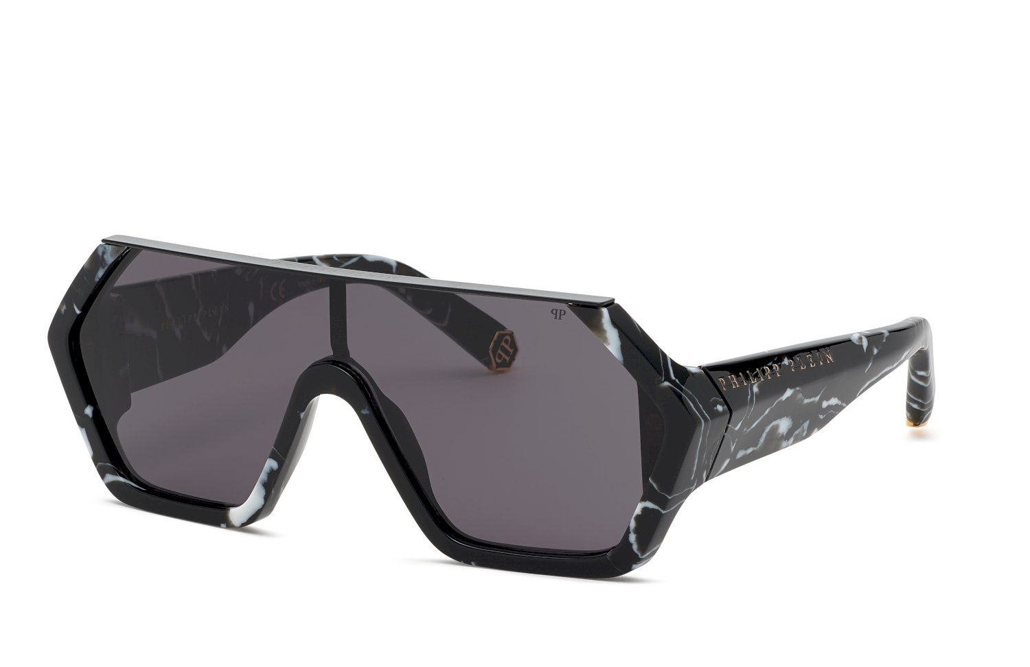 0190605429396 - Herren SPP047 PLEIN HEXAGON CAMOU  0Z21 Gläser SONNENBRILLEN Acetat Schwarz Grau Maske Normal