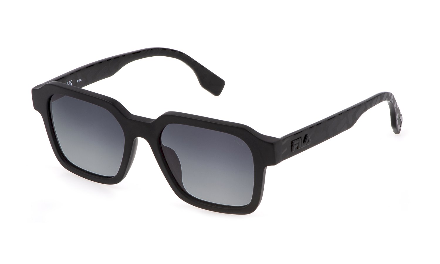 0190605437186 - Herren SFI458V 0703 Gläser SONNENBRILLEN Acetat Schwarz Grau Geometrisch Normal Schattiert