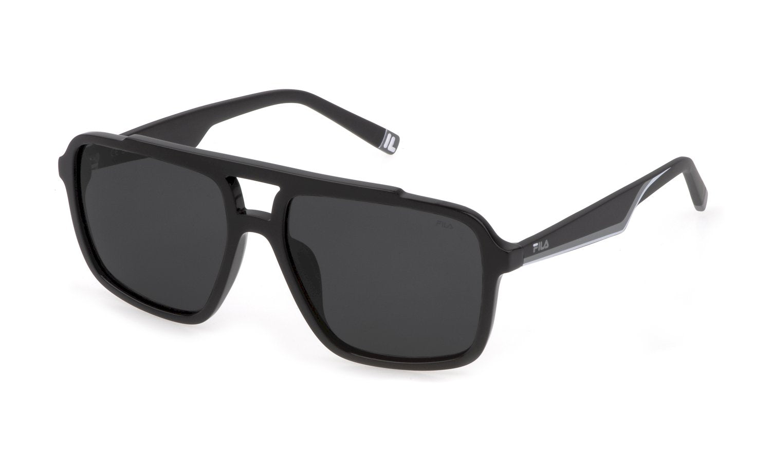 0190605439494 - Herren SFI460 700P Gläser SONNENBRILLEN Acetat Schwarz Grau Pilot Polarisiert