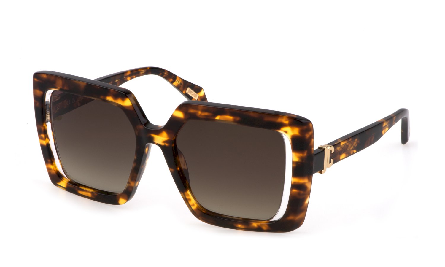 0190605446447 - Damen SJC027  829 Gläser SONNENBRILLEN Acetat Havanna Braun Quadratisch Normal Schattiert