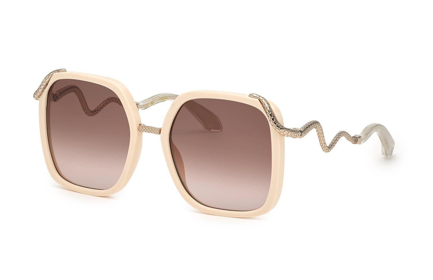 0190605447963 - Damen SRC003M  09X7 Gläser SONNENBRILLEN Acetat Elfenbein Braun Quadratisch Normal Schattiert