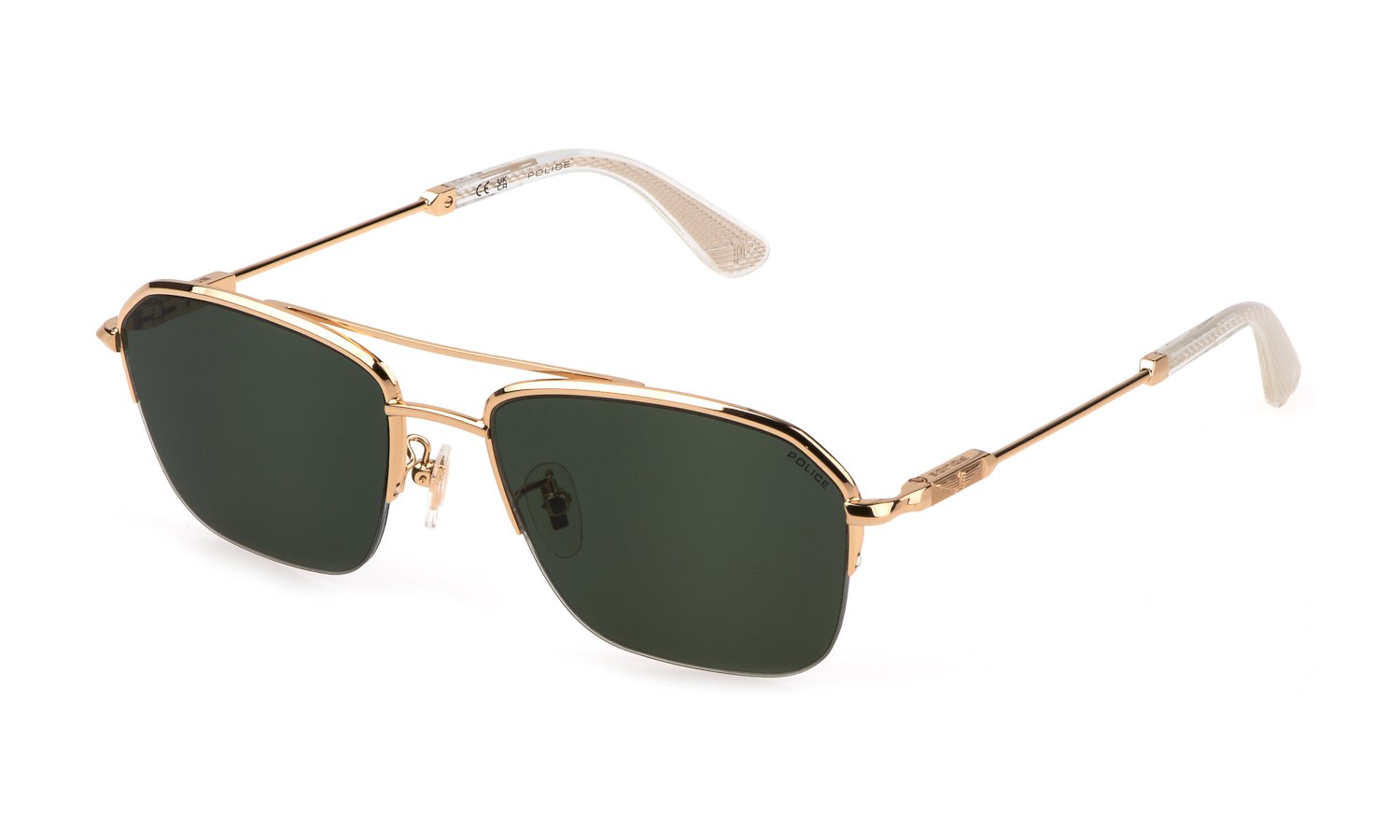 0190605449950 - Herren SPLL18 HORIZON 6 300Y Gläser SONNENBRILLEN Metall Gold Grün Quadratisch Normal