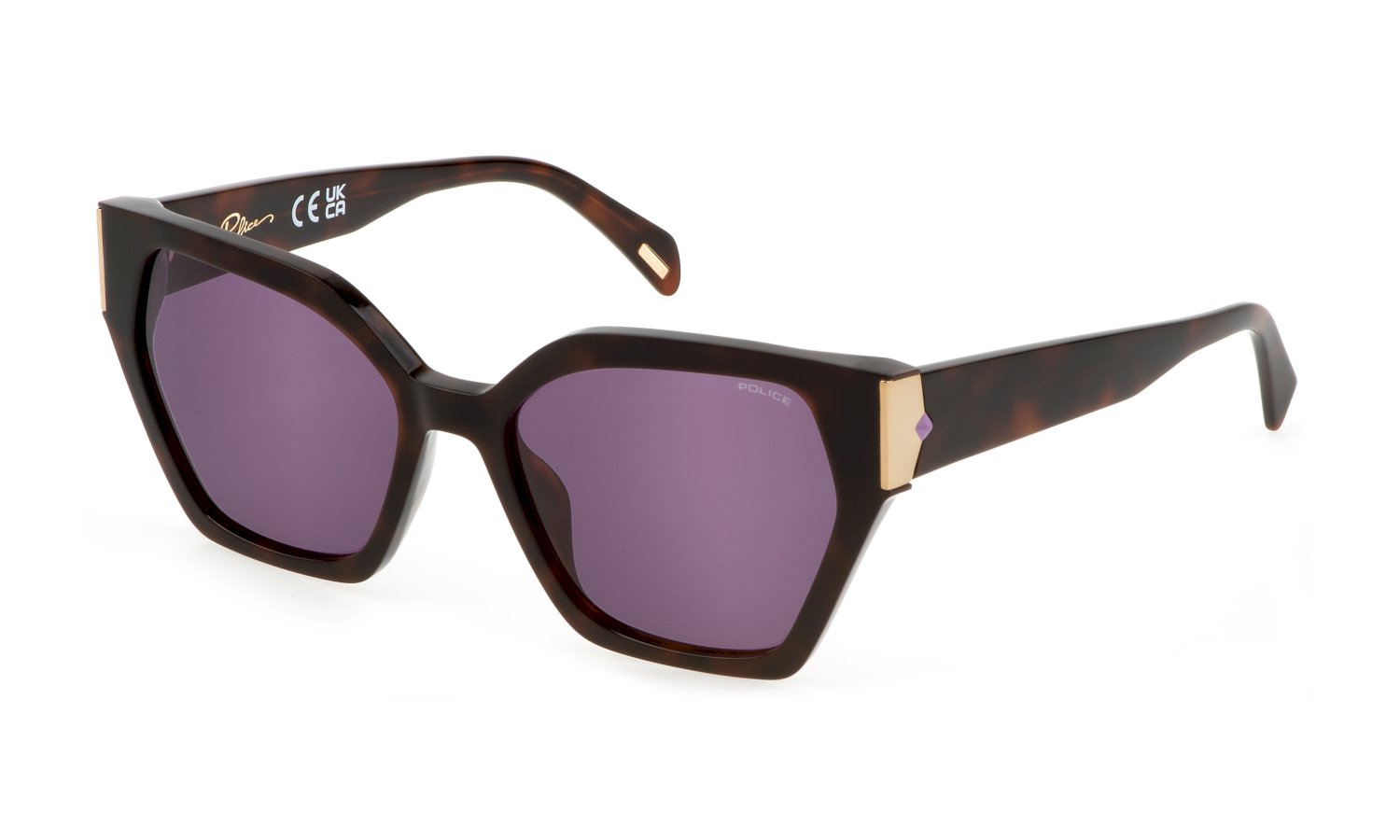 0190605455302 - Damen SPLL34 GEM 2 0752 Gläser SONNENBRILLEN Acetat Havanna Violett Quadratisch Normal