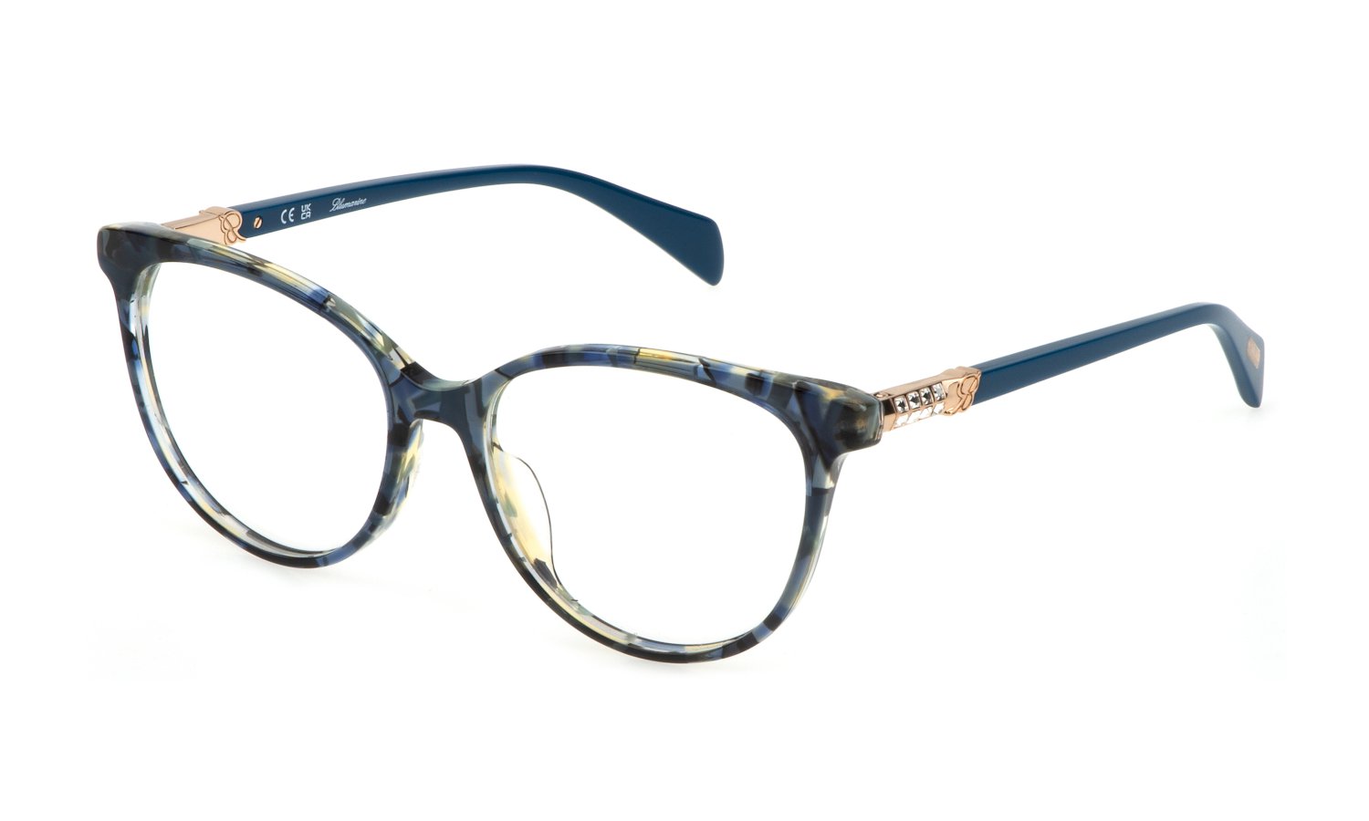 0190605461747 - Damen VBM825S 0VBG Rahmen von BRILLEN Acetat Havanna Blau  Schmetterling