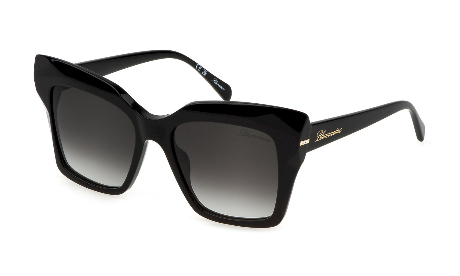 0190605462171 - Damen SBM832S 0700 Gläser SONNENBRILLEN Acetat Schwarz Grau Quadratisch Normal Schattiert