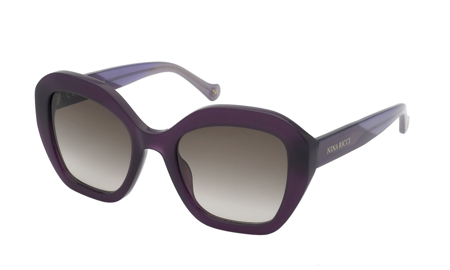 0190605463369 - Damen SNR355  096Z Gläser SONNENBRILLEN Acetat Violett Braun Geometrisch Normal Schattiert