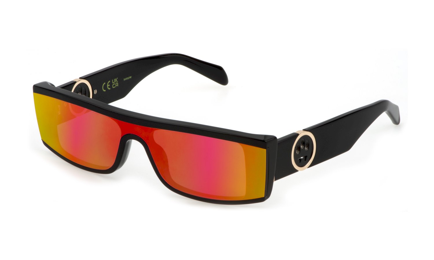 0190605469446 - Unisex SBA001 STEPPER  700X Gläser SONNENBRILLEN Acetat Schwarz Rauch Maske Normal Mehrschichtig