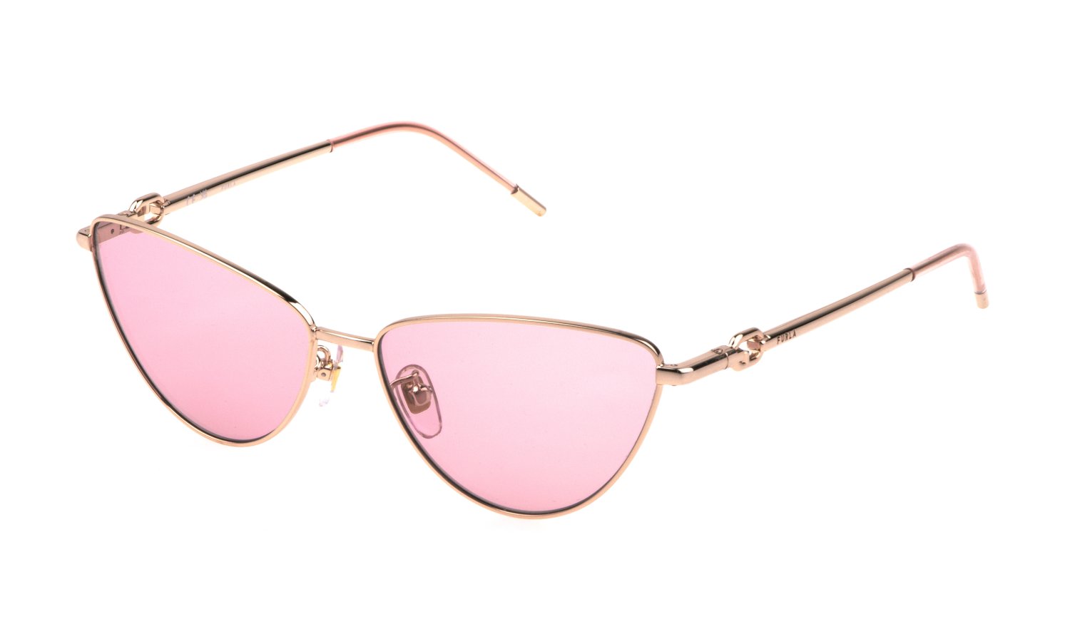 0190605476130 - Donna SFU715 300Y Gläser SONNENBRILLEN Metallo Oro Rosa Cat Eye Normale