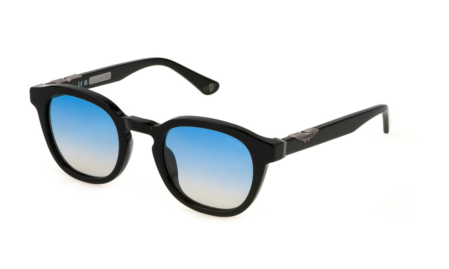 0190605483152 - Herren SPLL82 ORIGINS 60 0700 Sonnenbrillen Acetat Schwarz Blau Rund Normal Schattiert