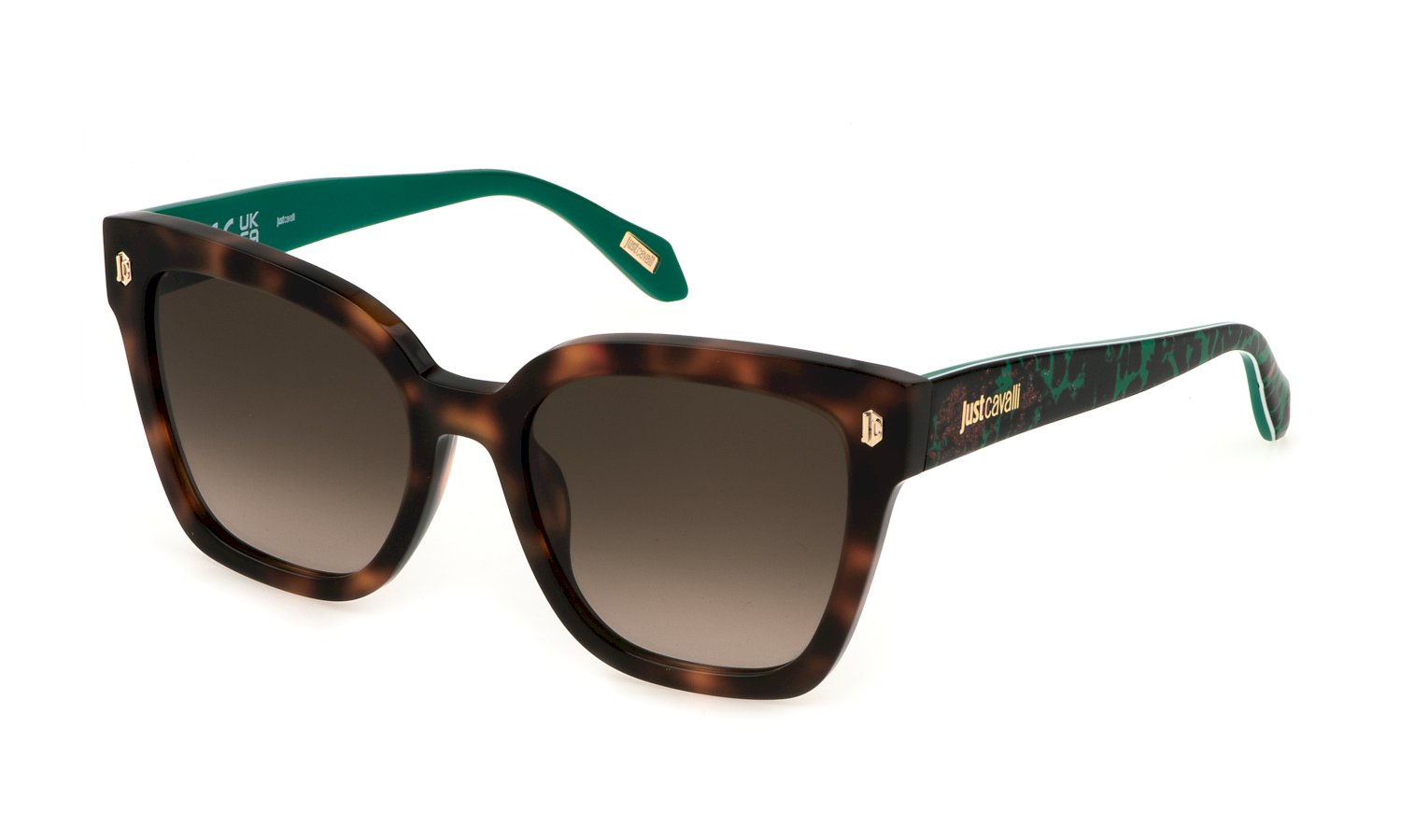 0190605493304 - Damen SJC044  09AJ Gläser SONNENBRILLEN Acetat Havanna Braun Quadratisch Normal Schattiert