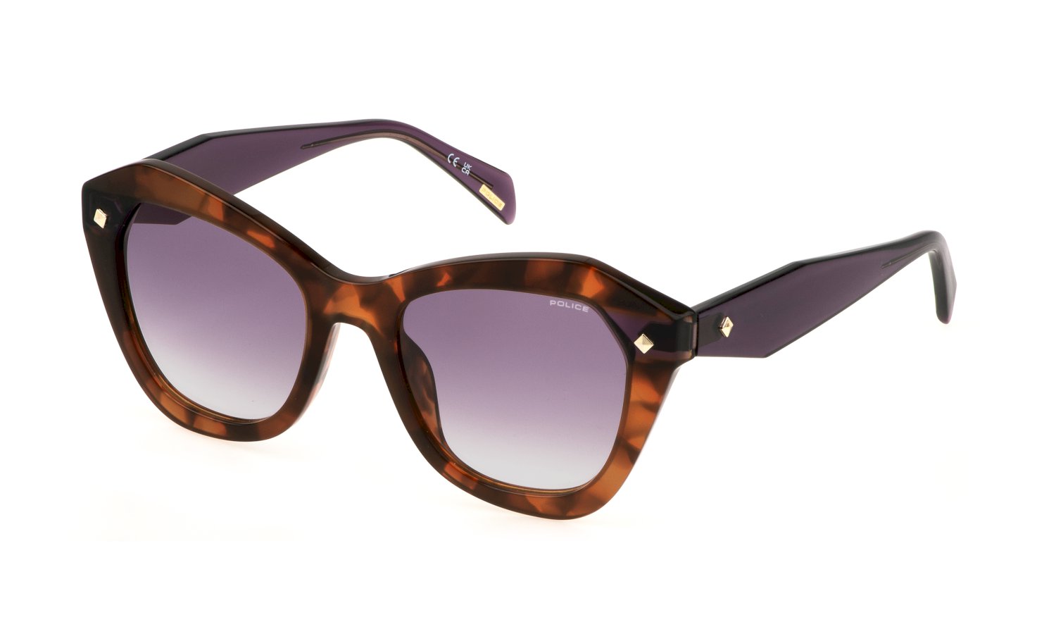 0190605493649 - Damen SPLL97 CLUE 1 09XW Gläser SONNENBRILLEN Acetat Havanna Violett Geometrisch Normal Schattiert