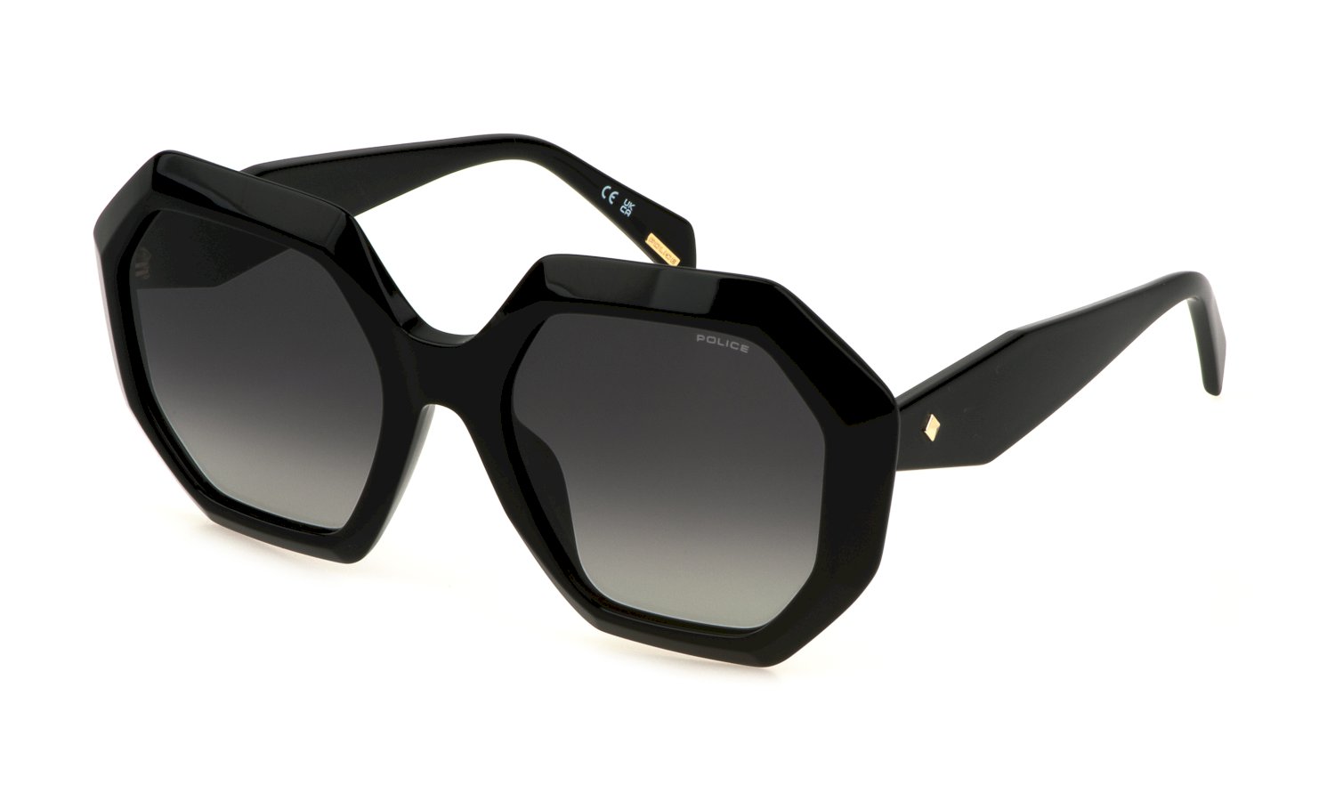 0190605493953 - Damen SPLM10 CLUE 3  700 Gläser SONNENBRILLEN Acetat Schwarz Rauch Geometrisch Normal Schattiert