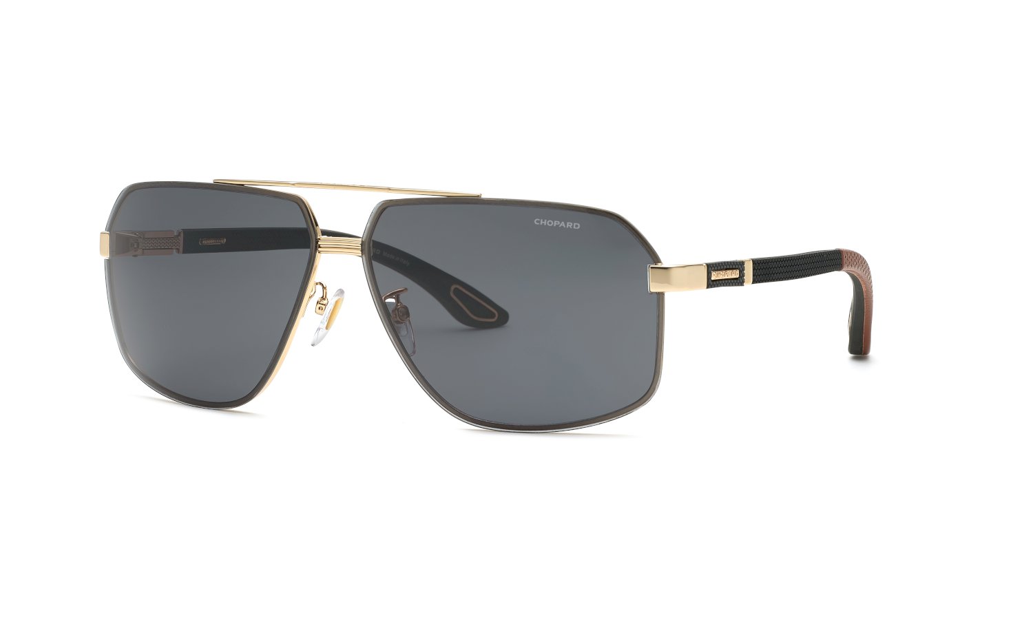 0190605496671 - Herren SCHG89V 0300 Sonnenbrillen Metall Gold Rauch Quadratisch Blendfrei