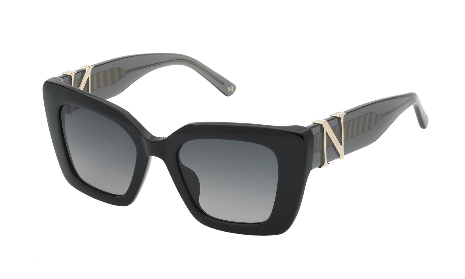 0190605497227 - Damen SNR378 700 Gläser SONNENBRILLEN Acetat Schwarz Rauch Quadratisch Normal Schattiert 0190605497227 - Damen SNR378 700 Gläser SONNENBRILLEN Acetat Schwarz Rauch Quadratisch Normal Schattiert