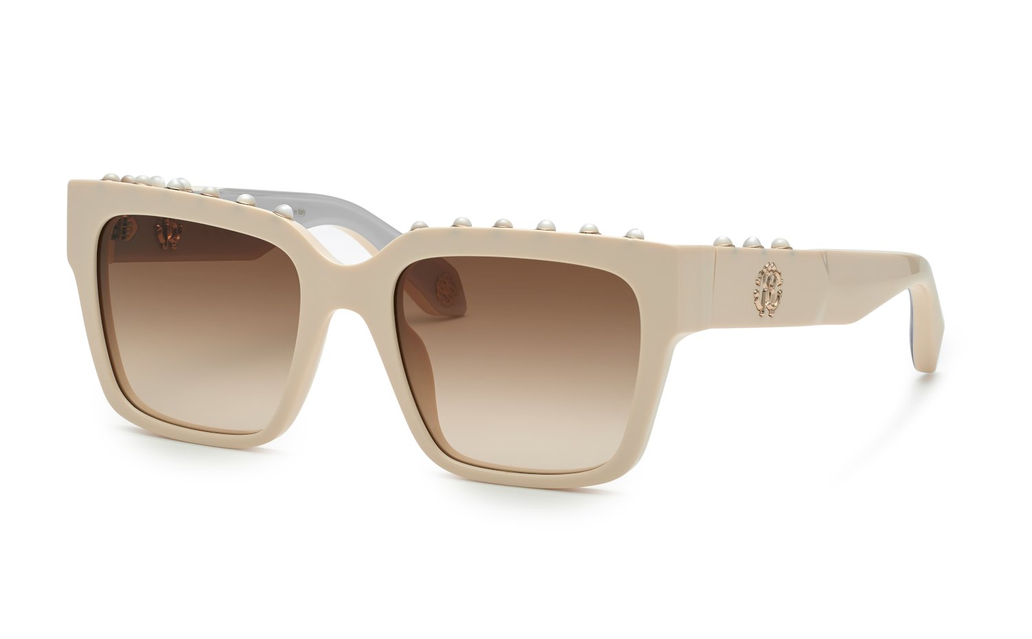 0190605498552 - Donna SRC040S 09x7 Gläser SONNENBRILLEN Acetato Beige Marrone Squadrata Normale Sfumato