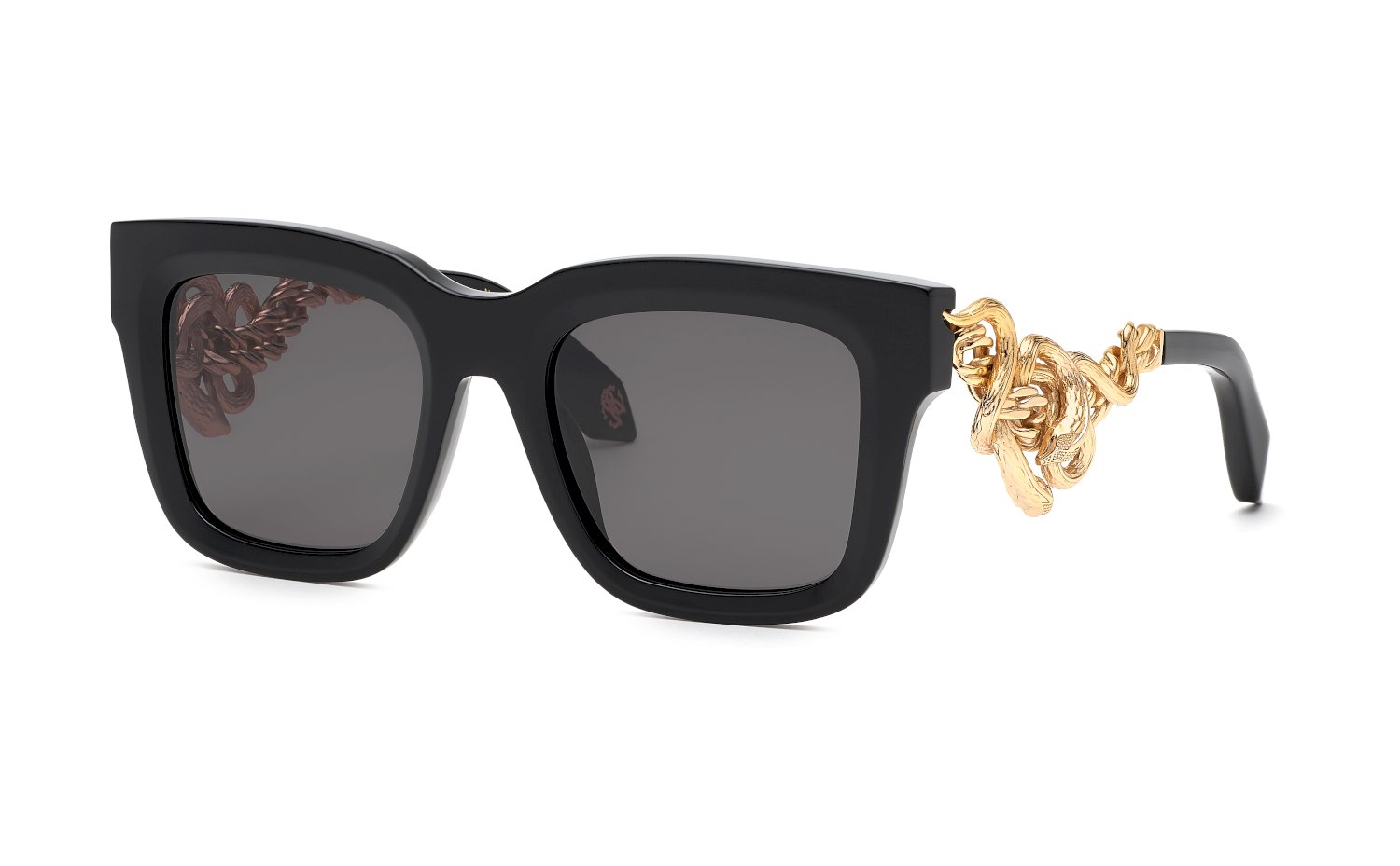 0190605498576 - Damen SRC041M 0700 Gläser SONNENBRILLEN Acetat Schwarz Rauch Quadratisch Normal