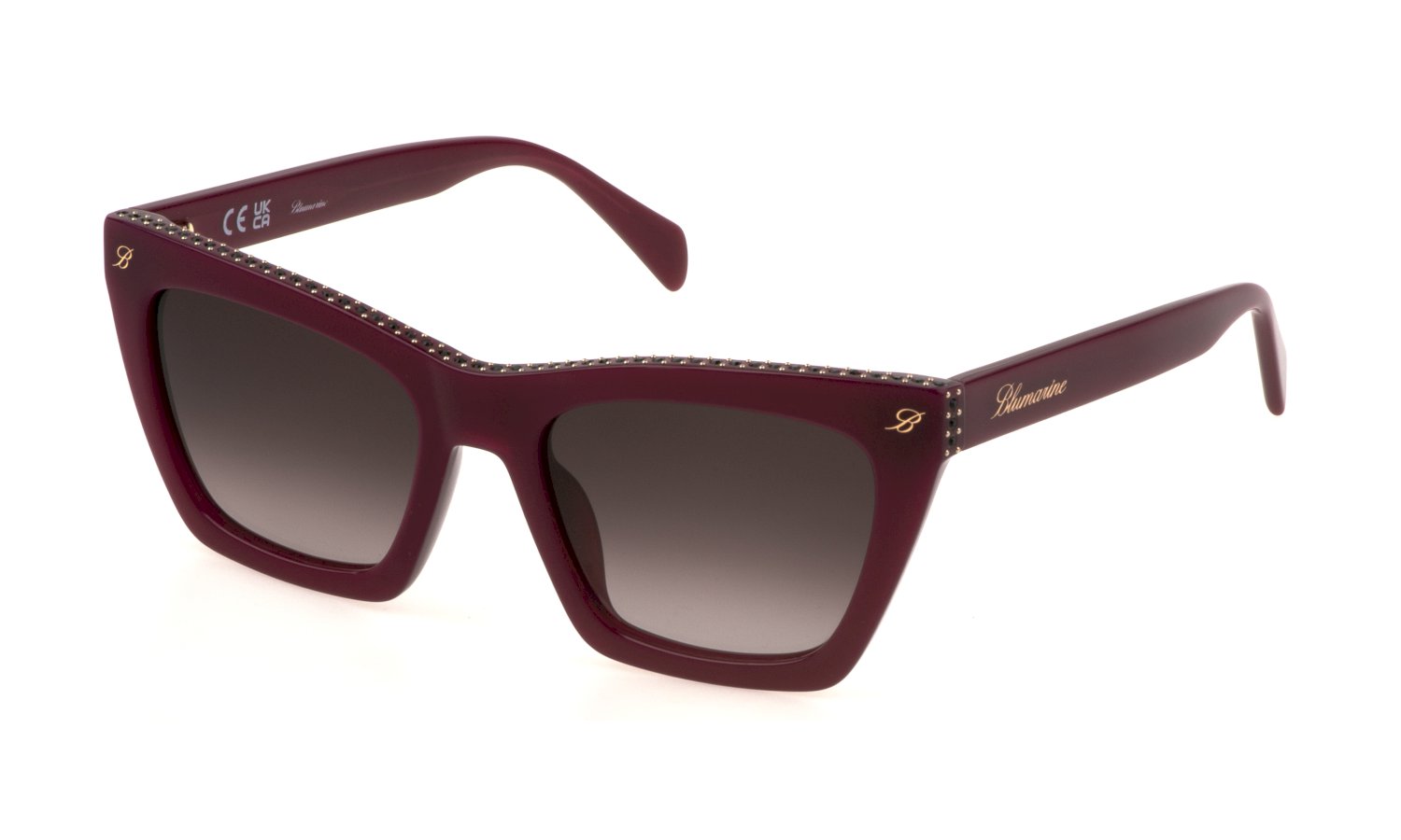 0190605499061 - Damen SBM837S 0875 Gläser SONNENBRILLEN Acetat Violett Violett Quadratisch Normal Schattiert