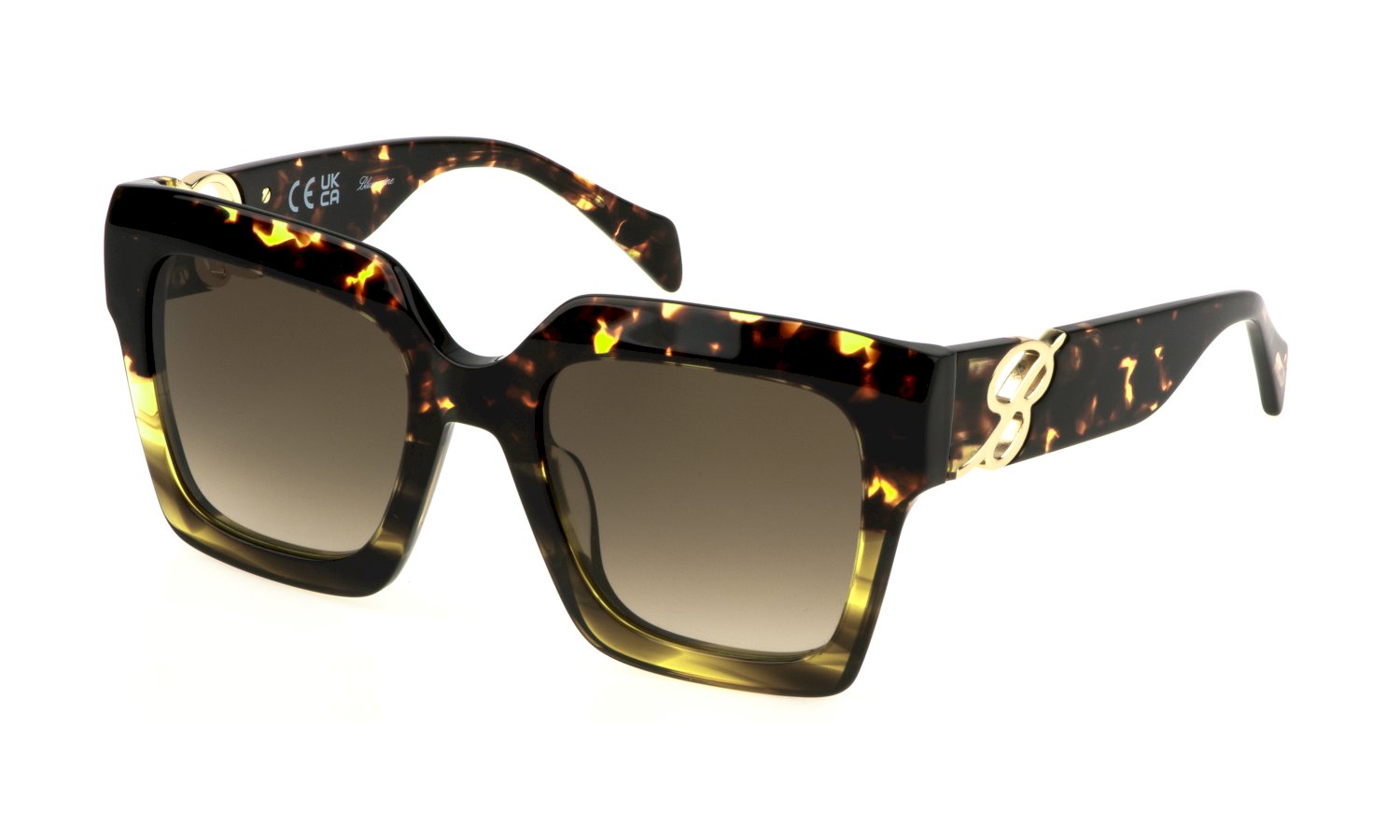 0190605499191 - Damen SBM839  0GEN Gläser SONNENBRILLEN Acetat Havanna Braun Quadratisch Normal Schattiert