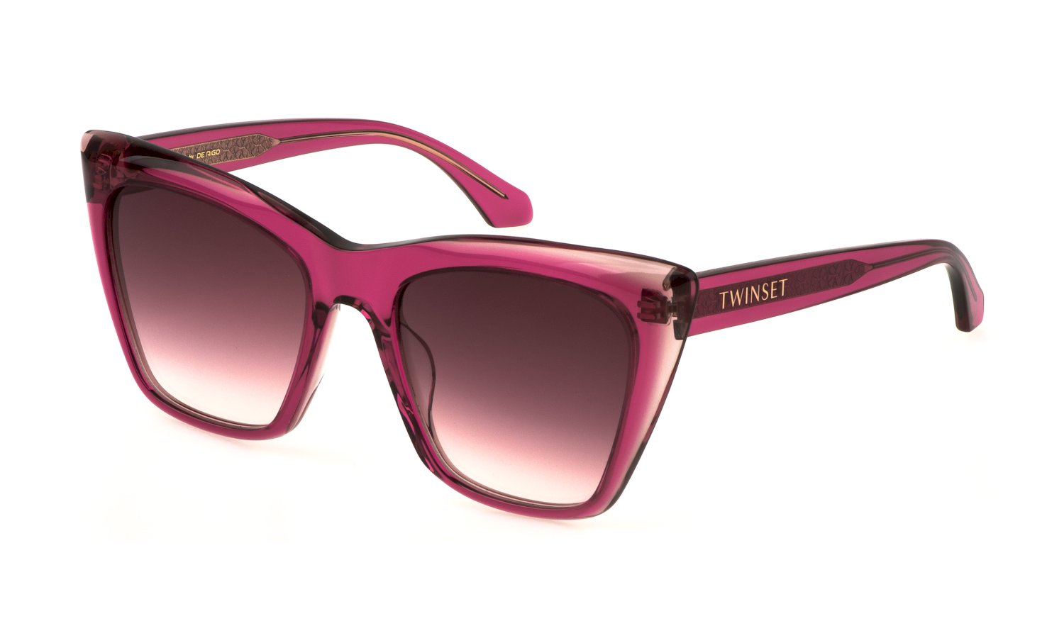 0190605501122 - Damen STW029 0AEB Gläser SONNENBRILLEN Acetat Rosa Violett Quadratisch Normal Schattiert