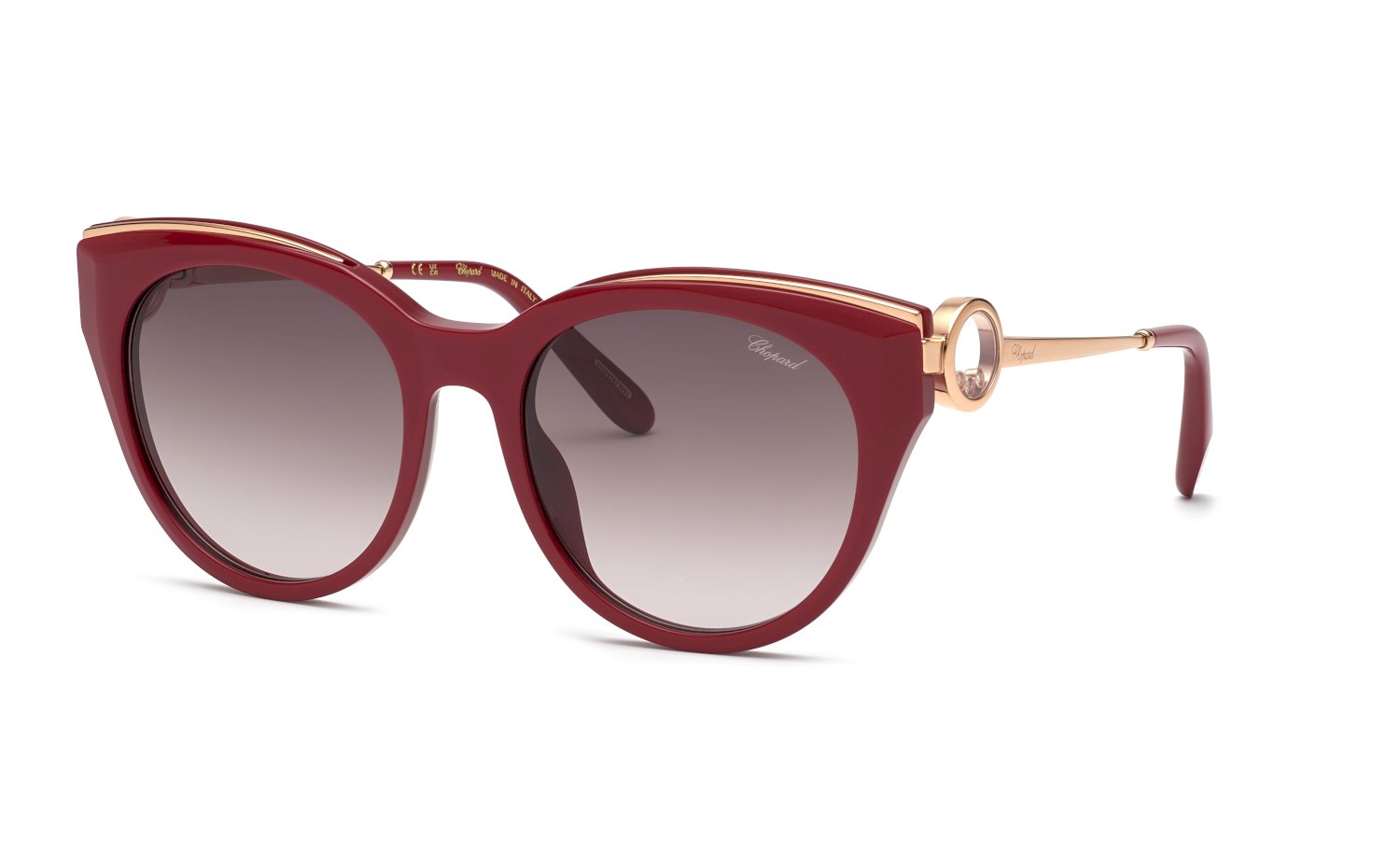 0190605502914 - Damen SCHL04S  08LA Gläser SONNENBRILLEN Acetat Bordeaux Braun Schmetterling Blendfrei Schattiert