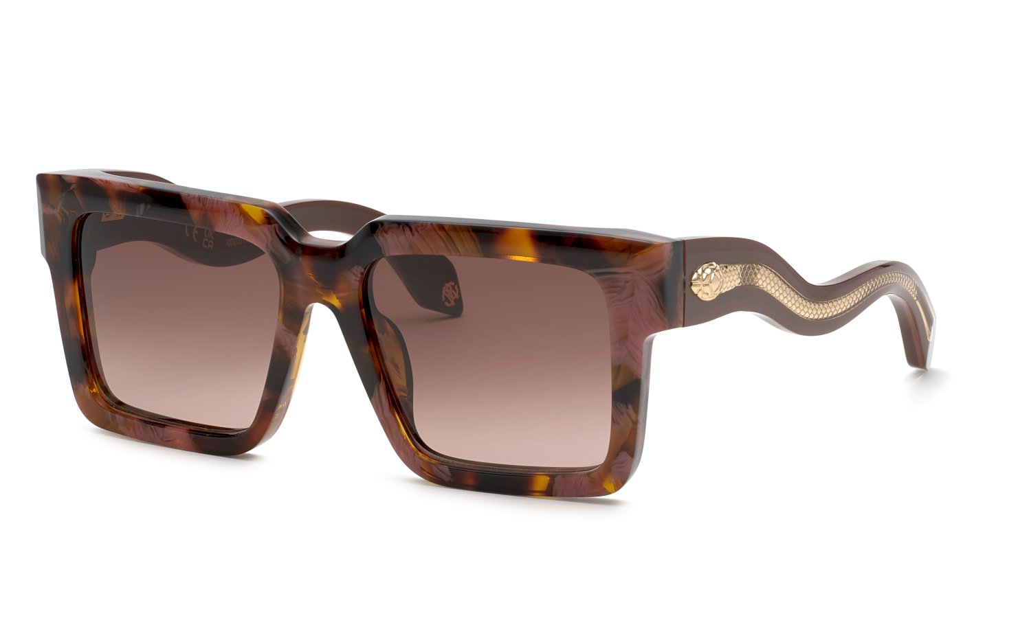 0190605506509 - Donna SRC055 01GQ Gläser SONNENBRILLEN Acetato Havana Marrone Squadrata Normale Sfumato