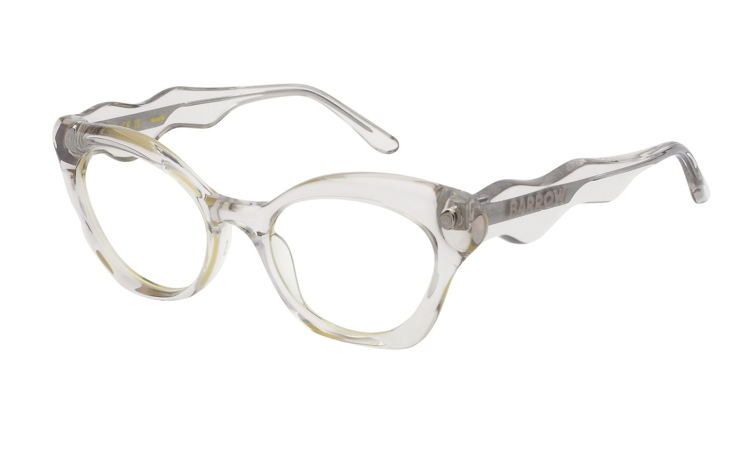 0190605512449 - Damen VBA010 LIQUID  07T1 Rahmen von BRILLEN Acetat Transparent Giallo Cat Eye Normale