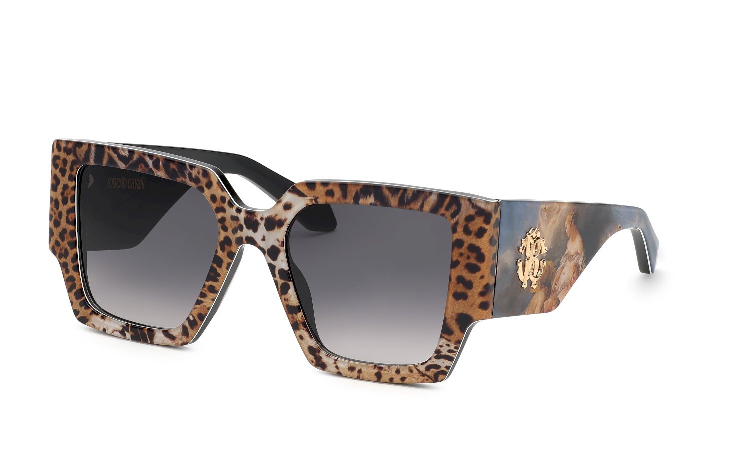 0190605513392 - Damen SRC067M 0Alf Gläser SONNENBRILLEN Acetat Leopard Rauch Quadratisch Normal Schattiert