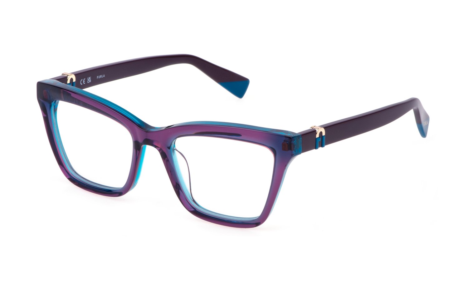 0190605527160 - Damen VFU763  09YE Rahmen von BRILLEN Acetat Blau  Quadratisch