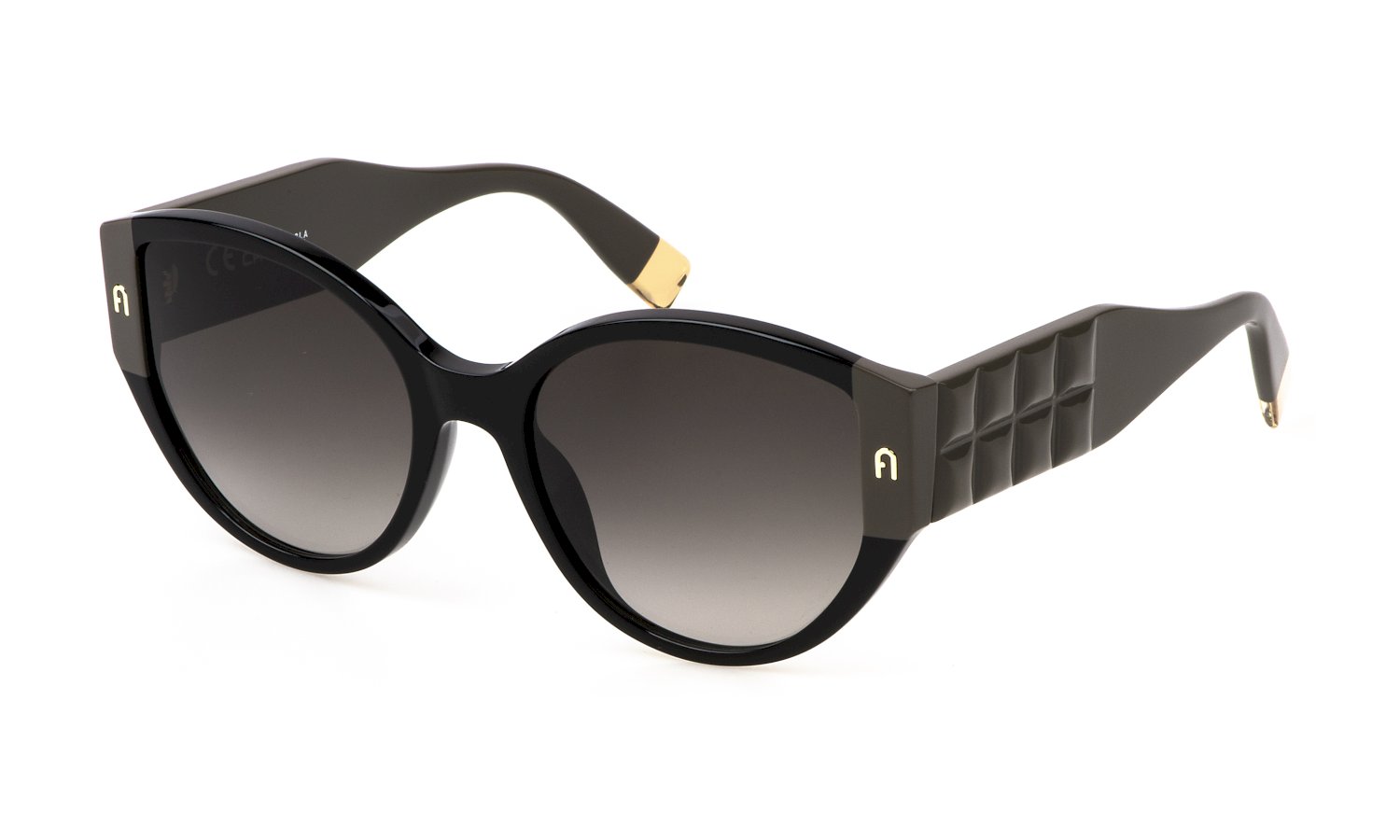 0190605527351 - Damen SFU784  700 Gläser SONNENBRILLEN Acetat Schwarz Rauch Schmetterling Normal Schattiert