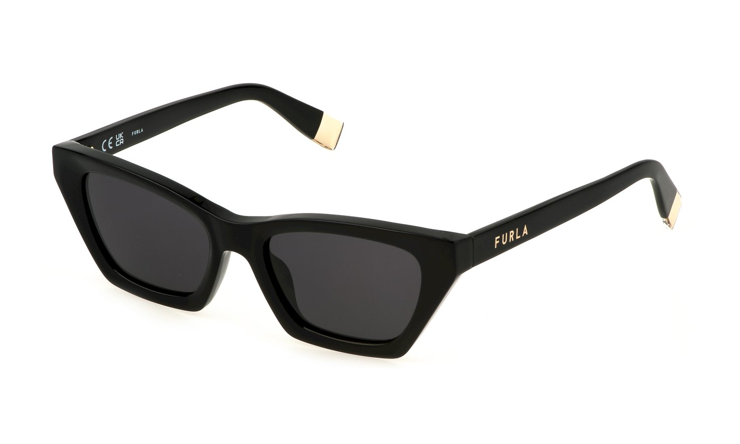0190605528419 - Damen SFU777  0700 Sonnenbrillen Acetat Schwarz Rauch Cat Eye Normal