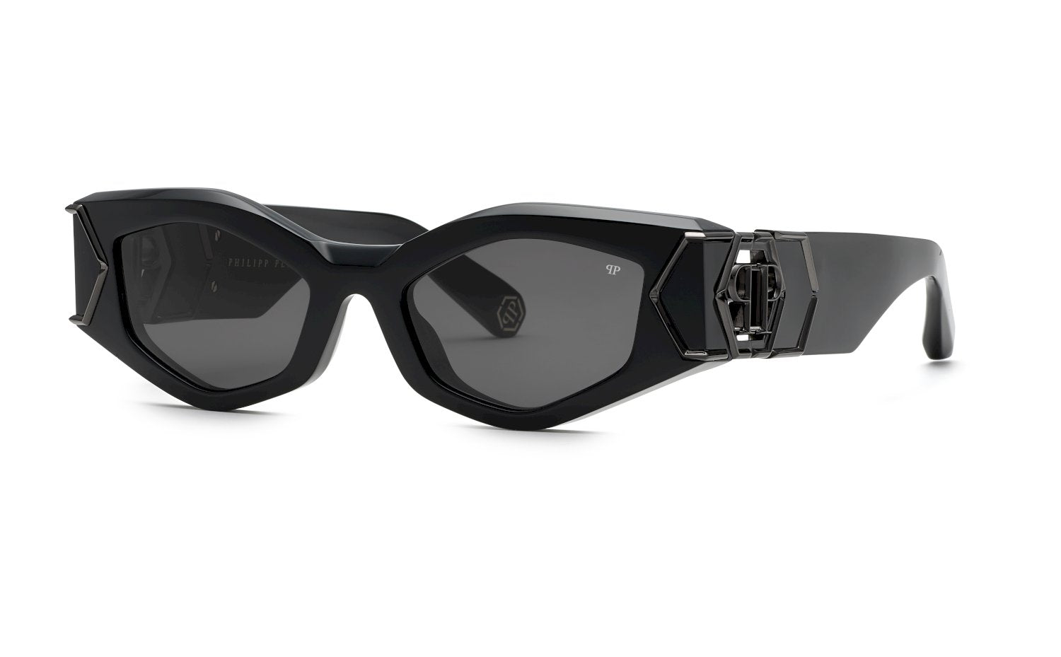 0190605531457 - Damen SPP136M PLEIN HERA  700 Gläser SONNENBRILLEN Acetat Schwarz Rauch Geometrisch Normal