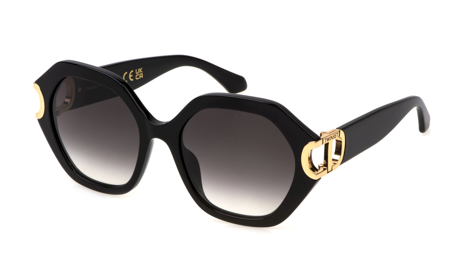 0190605541487 - Damen STW063  700 Sonnenbrillen Acetat Schwarz Rauch Geometrisch Normal Schattiert