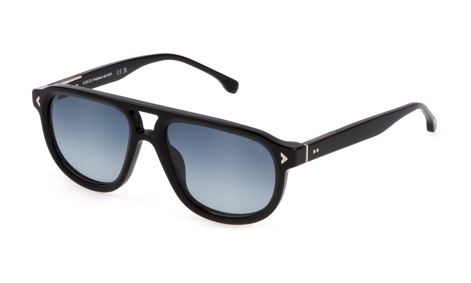 0190605545287 - Herren SL4330 ZILO 20 700Y Gläser SONNENBRILLEN Acetat Schwarz Blau Pilot Normal Schattiert