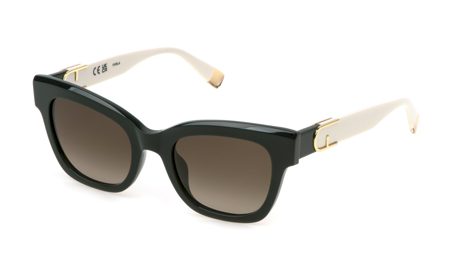 0190605564073 - Damen SFU814V 06WT Sonnenbrillen Acetat Grün Braun Quadratisch Schattiert 0190605564073 - Damen SFU814V 06WT Sonnenbrillen Acetat Grün Braun Quadratisch Schattiert