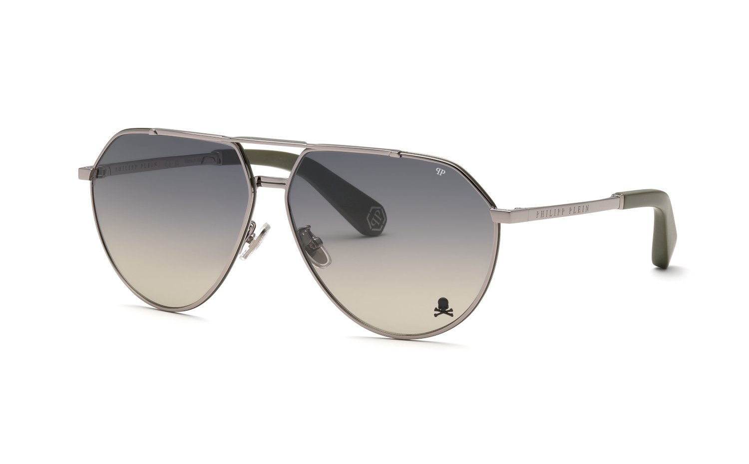 0190605564615 - Herren SPP007V PLEIN SIGNATURE  508 Sonnenbrillen Metall Grau Rauch Geometrisch Normal Schattiert