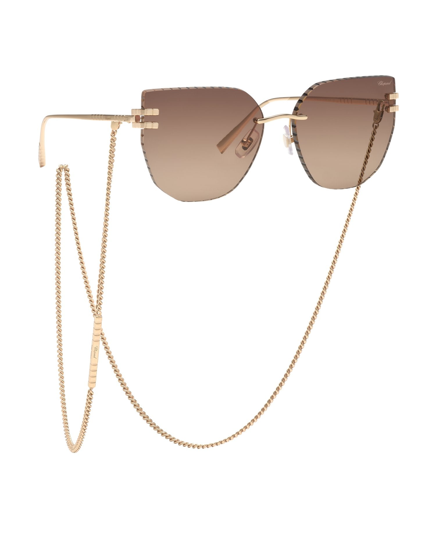 0190605565247 - Damen IKCHL54  300K Sonnenbrillen Metall Gold Braun Quadratisch Blendfrei Schattiert