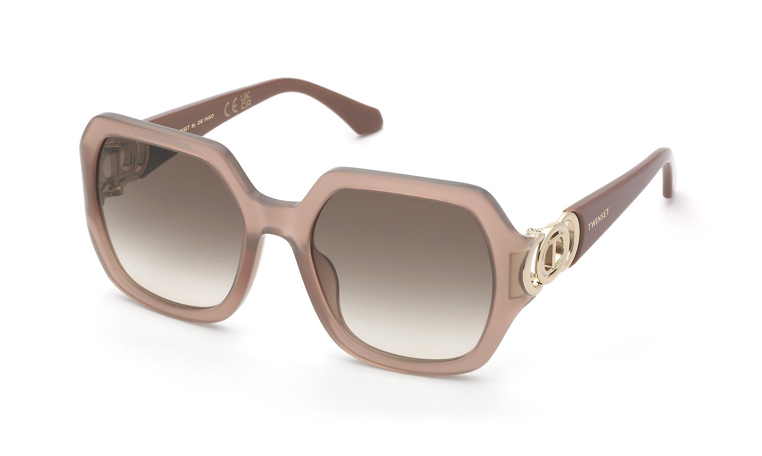 0190605584408 - Damen STW066  06K7 Gläser SONNENBRILLEN Acetat Rosa Braun Geometrisch Normal Schattiert