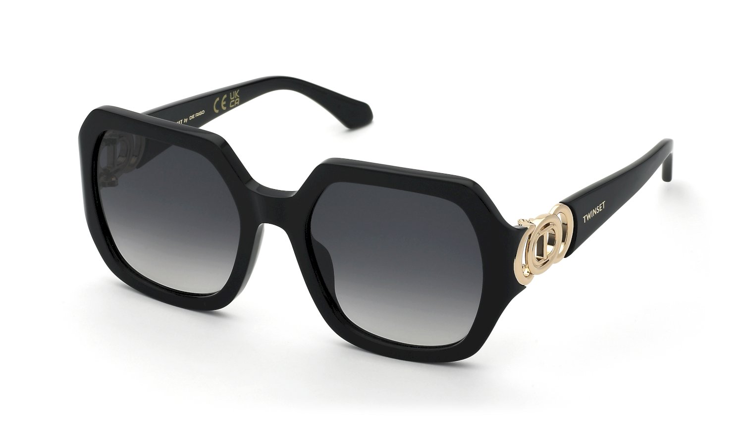0190605584415 - Damen STW066 700 Sonnenbrillen Acetat Schwarz Rauch Geometrisch Normal Schattiert 0190605584415 - Damen STW066 700 Sonnenbrillen Acetat Schwarz Rauch Geometrisch Normal Schattiert