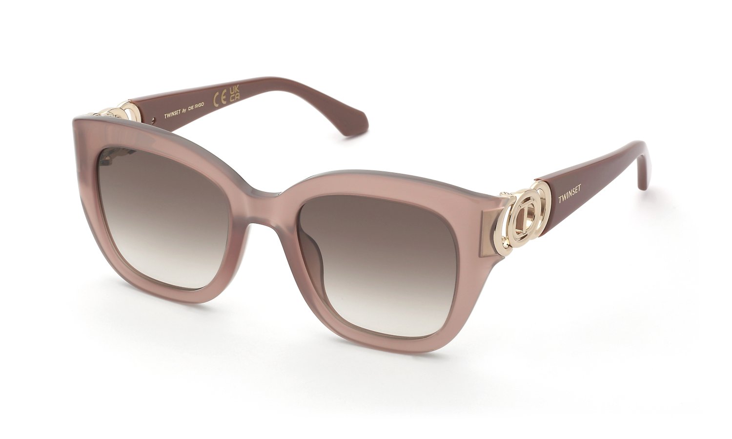 0190605584446 - Damen STW065  06K7 Gläser SONNENBRILLEN Acetat Rosa Braun Quadratisch Normal Schattiert