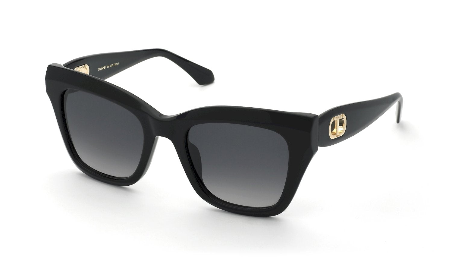 0190605586044 - Damen STW067  700 Gläser SONNENBRILLEN Acetat Schwarz Rauch Schmetterling Normal Schattiert