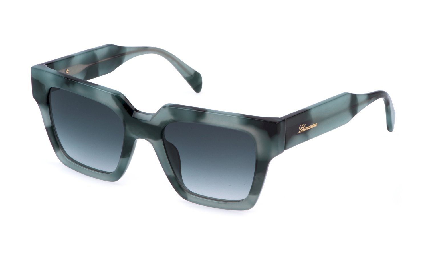 0190605590263 - Damen SBM867  092I Gläser SONNENBRILLEN Acetat Havanna Blau Quadratisch Normal Schattiert