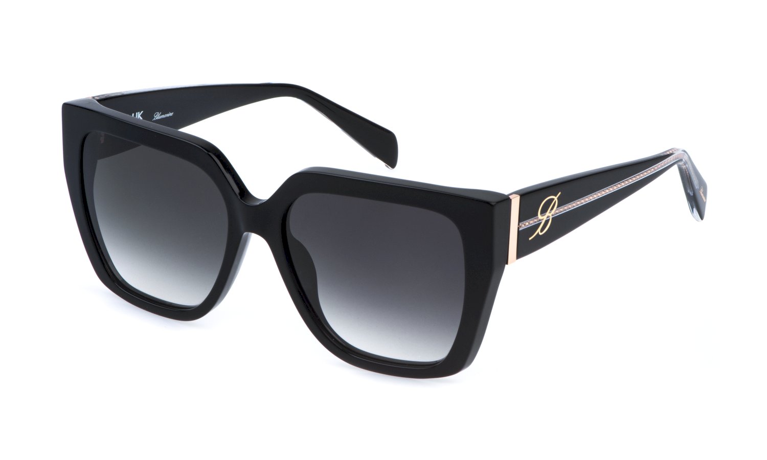 0190605590669 - Damen SBM871 700 Sonnenbrillen Acetat Schwarz Rauch Quadratisch Normal Schattiert 0190605590669 - Damen SBM871 700 Sonnenbrillen Acetat Schwarz Rauch Quadratisch Normal Schattiert