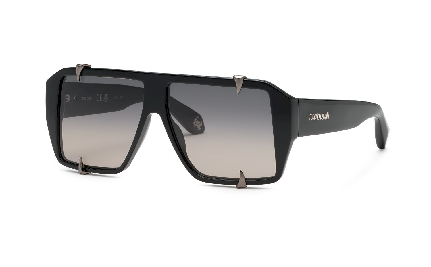 0190605595817 - Unisex SRC125V  700Y Occhiali da sole Acetato Nero Fumo Maschera Normale Sfumato